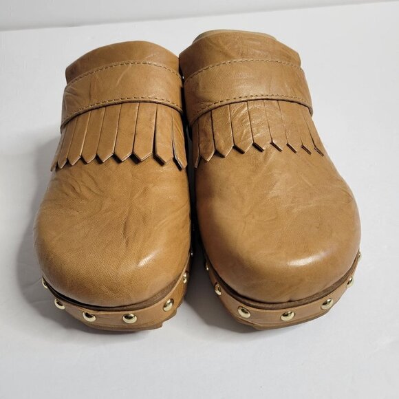 KELSI DAGGER Leather Hobby Studded Clogs Women Size 5.5 - Picture 7 of 14